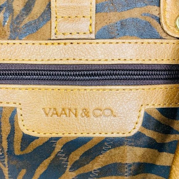 Vaan & Co Jade Mixed Animal Print Suede and Leather Up Cycled Messenger … - Picture 17 of 17